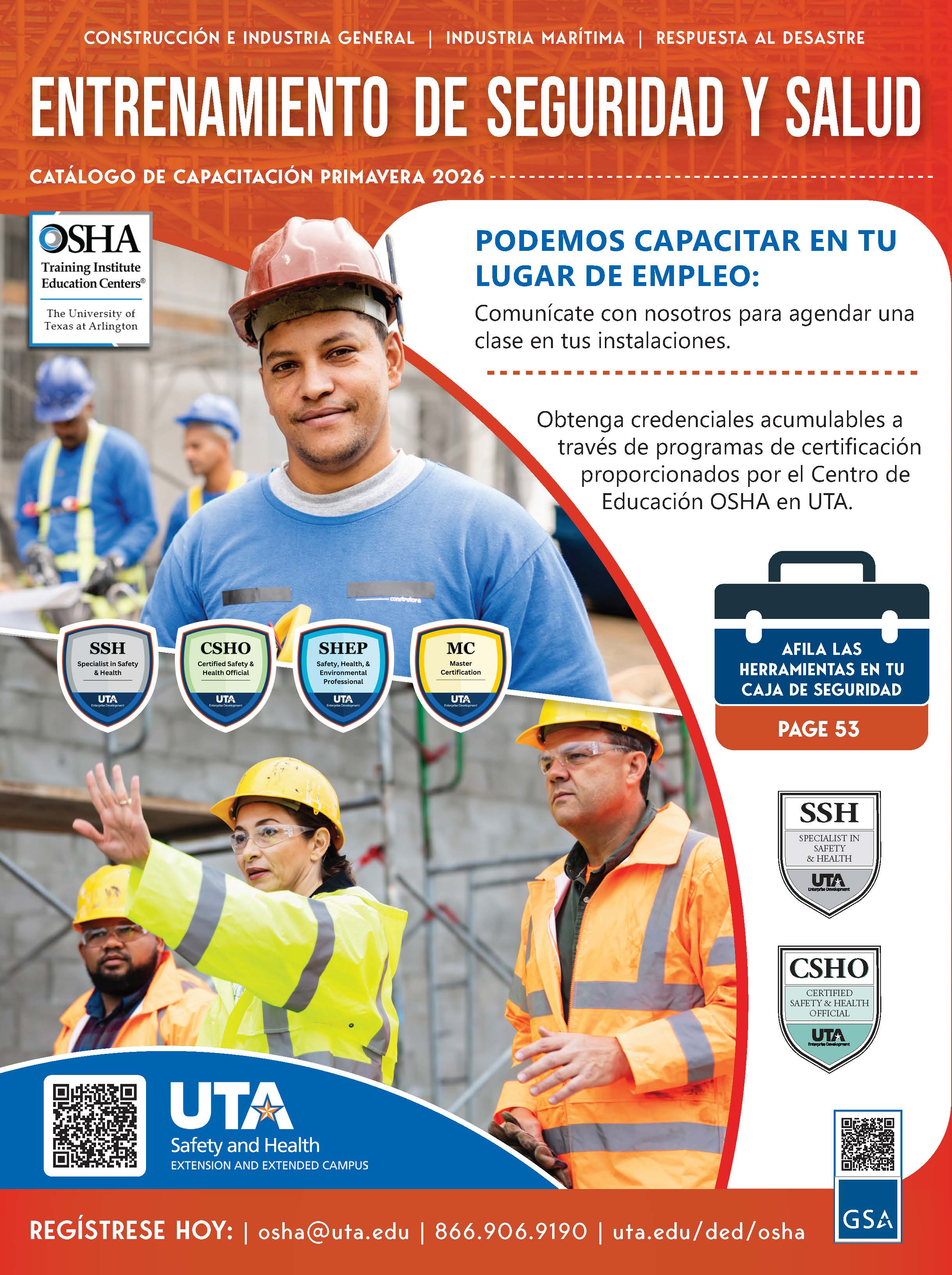Safety & Health Spanish Catalog cover